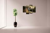 First Wall Art Pintura en 4 paneles, fresca, de colores