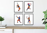 juego de 4 cartel decorativo sin marco de pared