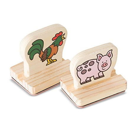 Mi primer juego de sellos de madera – animales de granja