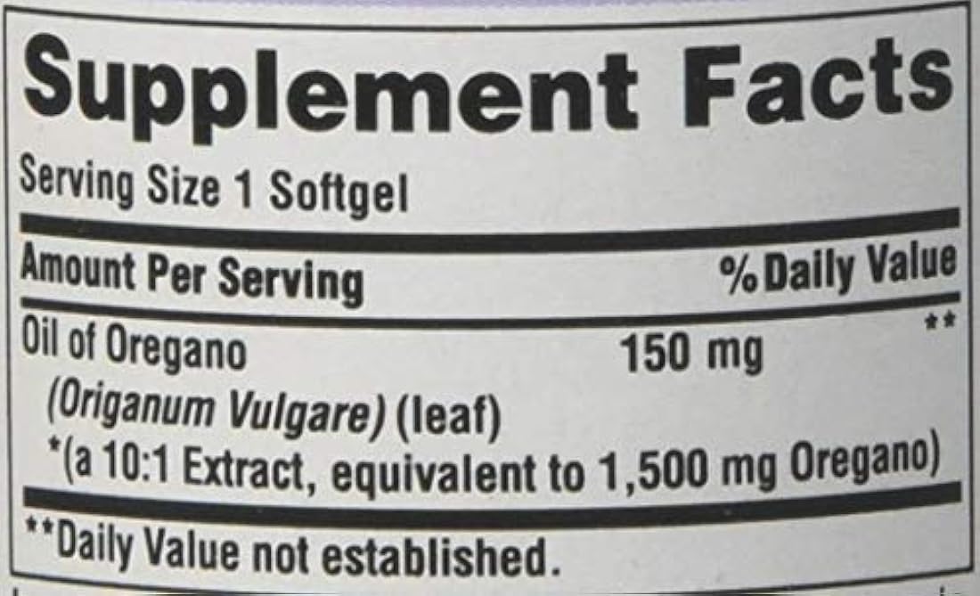 Extracto de aceite de orégano Puritan's Pride 0.05 oz
