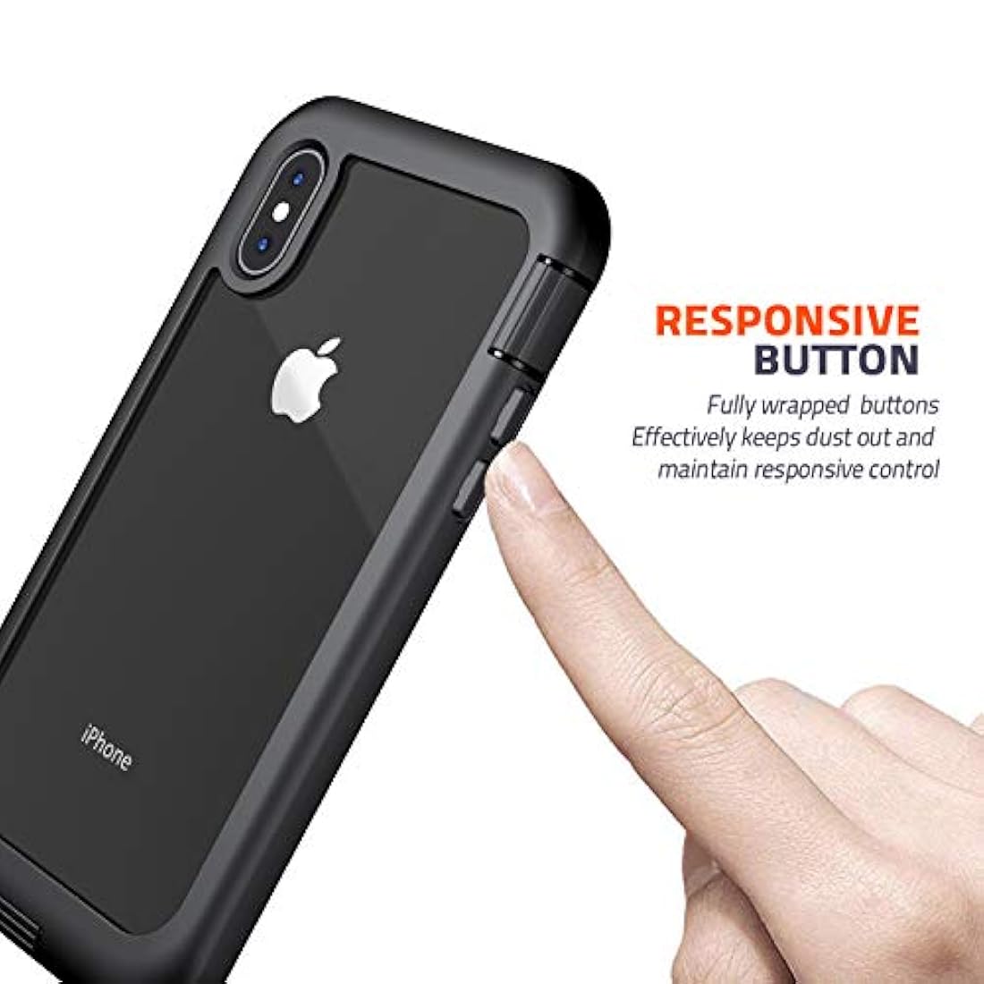 Eonfine - Carcasa para iPhone X y iPhone Xs de 5.8 Negro