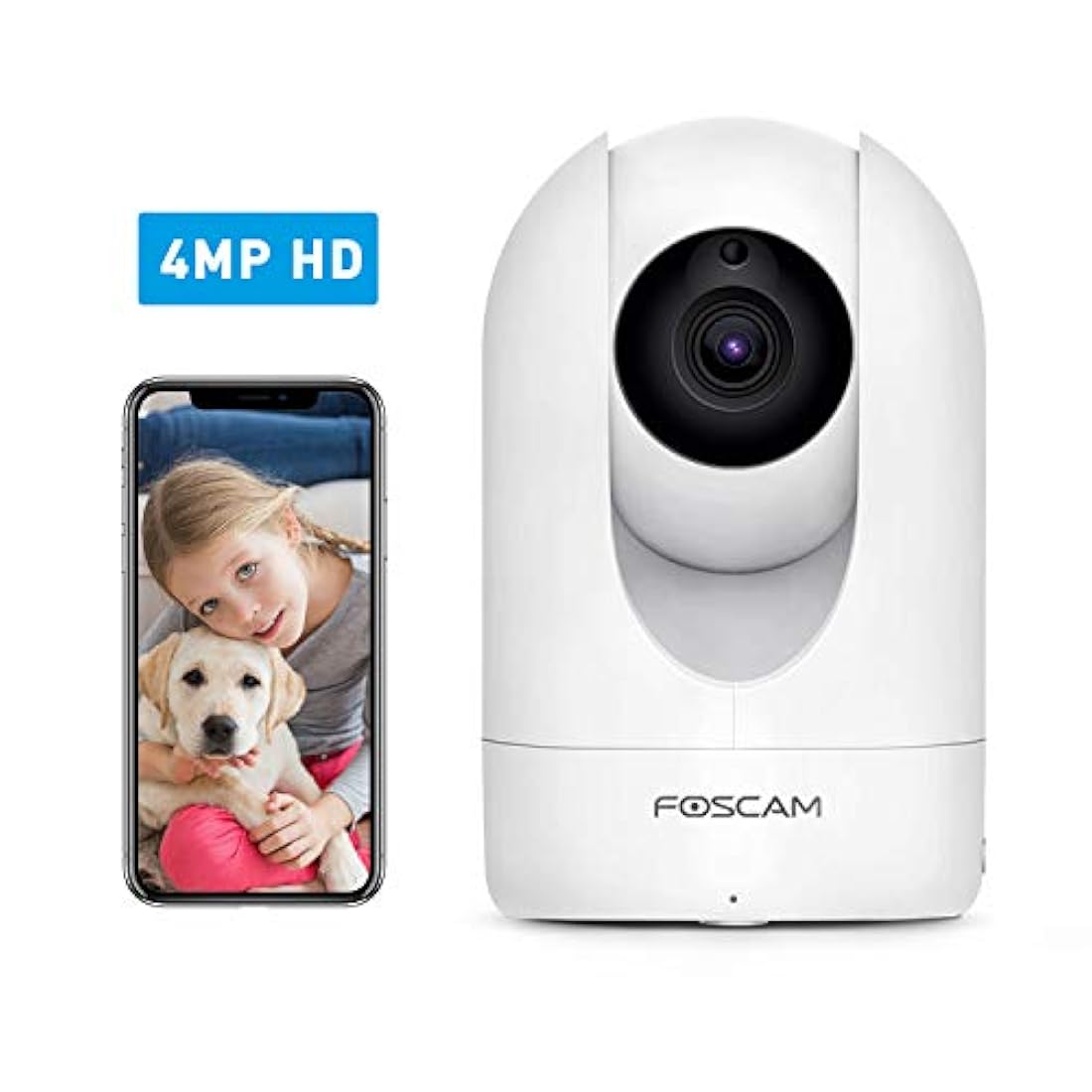 Foscam Cámara de seguridad para el hogar R4S 4MP