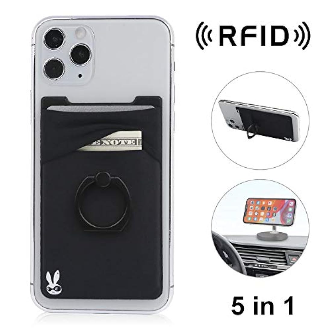 Funda para teléfono celular 5 en 1 con soporte para tarjeta