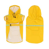 FEimaX Chubasquero para perro, impermeable, con capucha para perros medianos y grandes, con capucha ligera, resistente al viento para caminar al aire libre