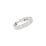 Pulseras de plata de ley italiana con corte de diamante