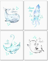 Confetti Fox Sea Nursery Pictures Wall Art Decor
