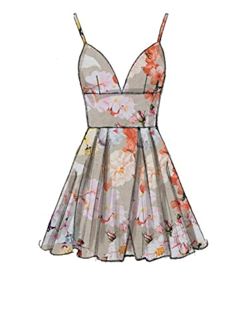 Patrón de costura para vestidos de mujer, tallas, A5