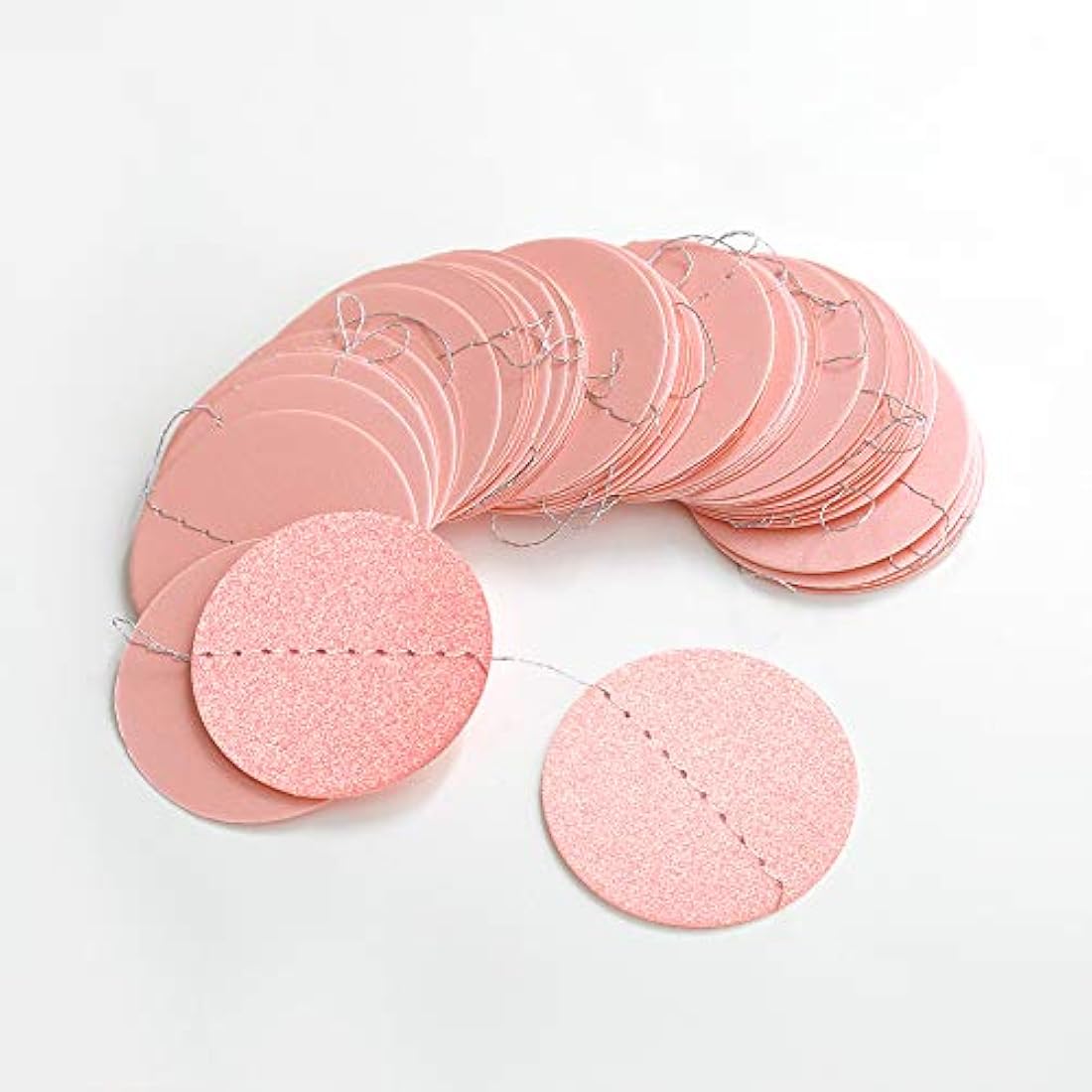 Guirnalda de papel con diseño de lunares, color rosa
