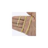 Pulseras de cadena de eslabones cubanos de oro amarillo