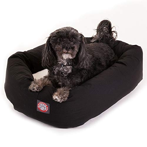Cama de perro de polialgodón de forma de dona