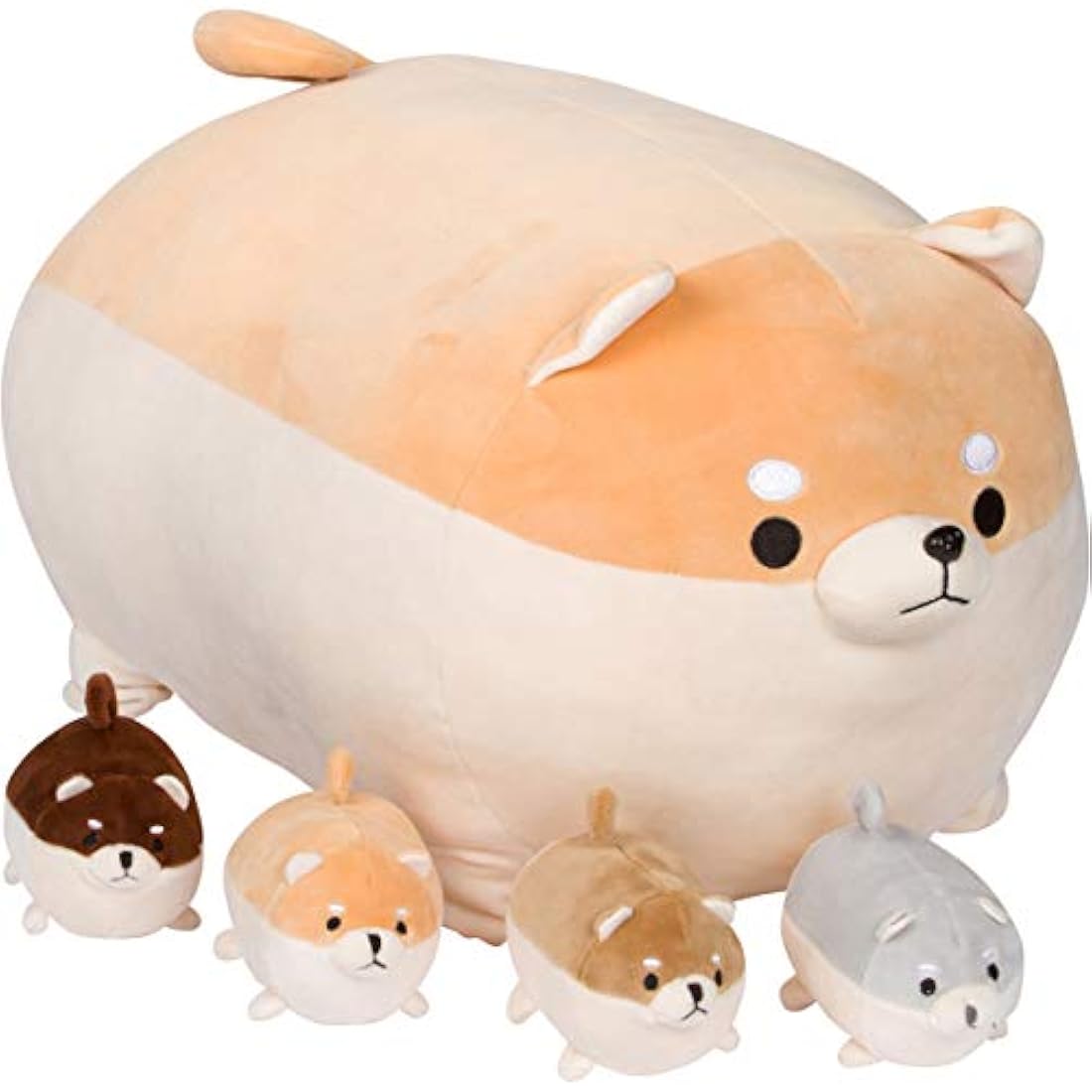 Peluche con 4 cachorros en barriga
