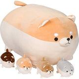 Peluche con 4 cachorros en barriga