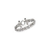 Pulseras y tobilleras bizantina de plata ley con ónix negro