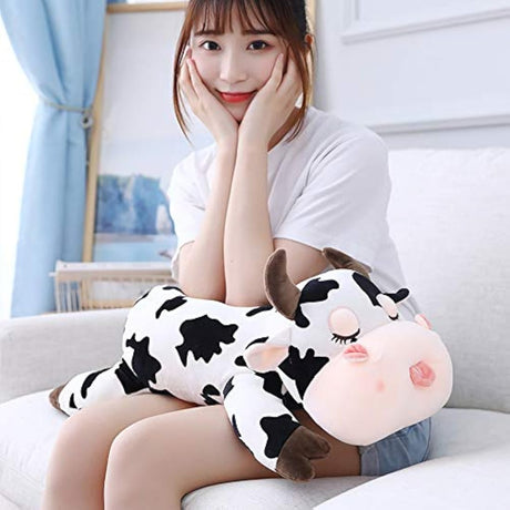 suave almohada de vaca peluche