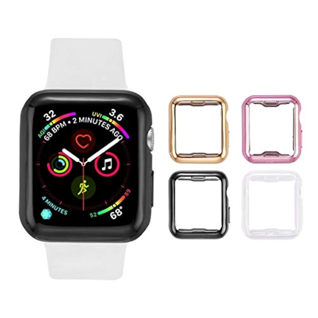 juego de 4 carcasas para Apple Watch de 1.496 in