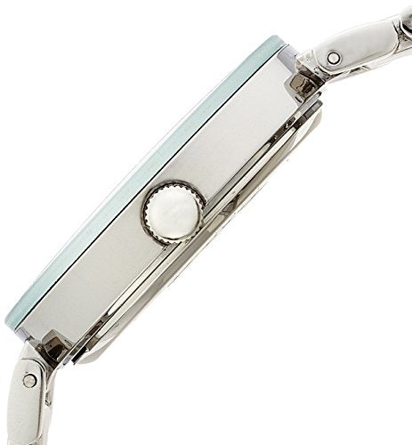 Reloj de pulsera plateado con esfera de diamantes para mujer