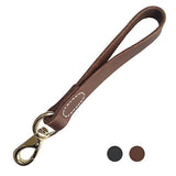 Correa corta de piel para perro 12 pulgadas
