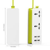 multifuncional Travel Power Strip, Verde