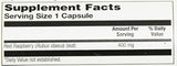 Solaray Rojo Frambuesa Hojas Cápsulas, 400 mg, 100 Count