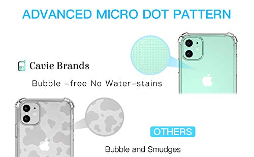 Cavie Brands Funda transparente para iPhone 11 con 2 protectores de pantalla, máxima protección de absorción de golpes, funda transparente para iPhone 11, compatible con Apple iPhone 11