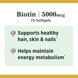 Cápsulas blandas Natures Bounty Biotin, 0,00018 oz, NATURES955906, 1, 1