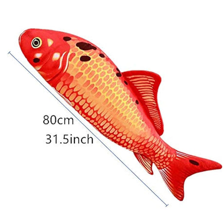 Juguete de peluche con simulación gigante de peces
