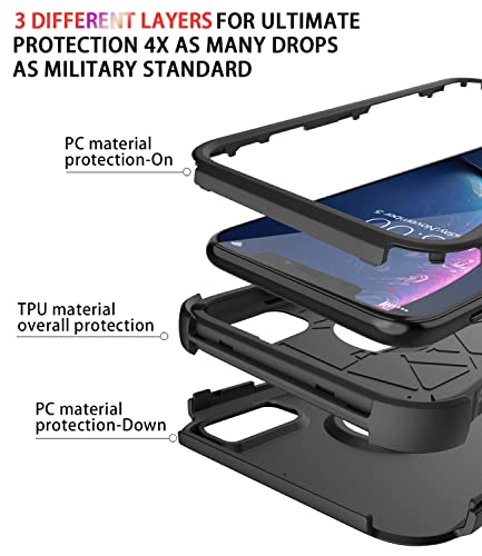 Diverbox for iPhone Xr Case [Shockproof] [Dropproof] [Dust-Proof],Heavy Duty Protection Phone Case Cover for Apple iPhone XR (Black)
