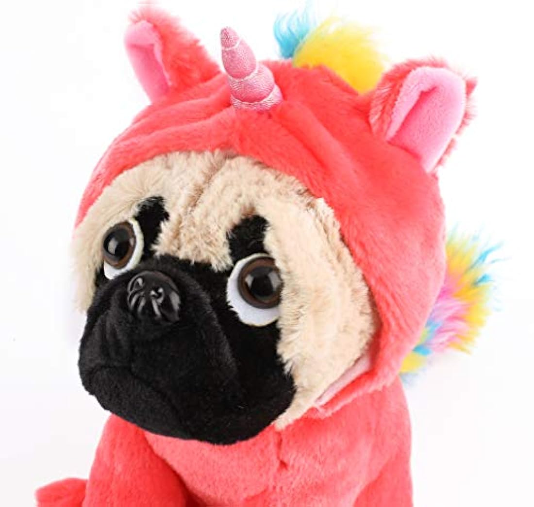 peluche con disfraz de unicornio rosa caliente 12.0 in