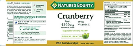 Suplemento alimenticio con arándanos Nature's Bounty