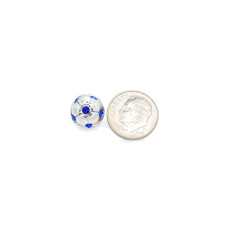 Aretes  de bola de fútbol con diseño para mujeres
