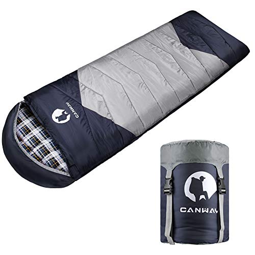 CANWAY Saco de dormir con saco de compresión, ligero