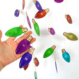 Juego de guirnaldas de luces planas 2D coloridas