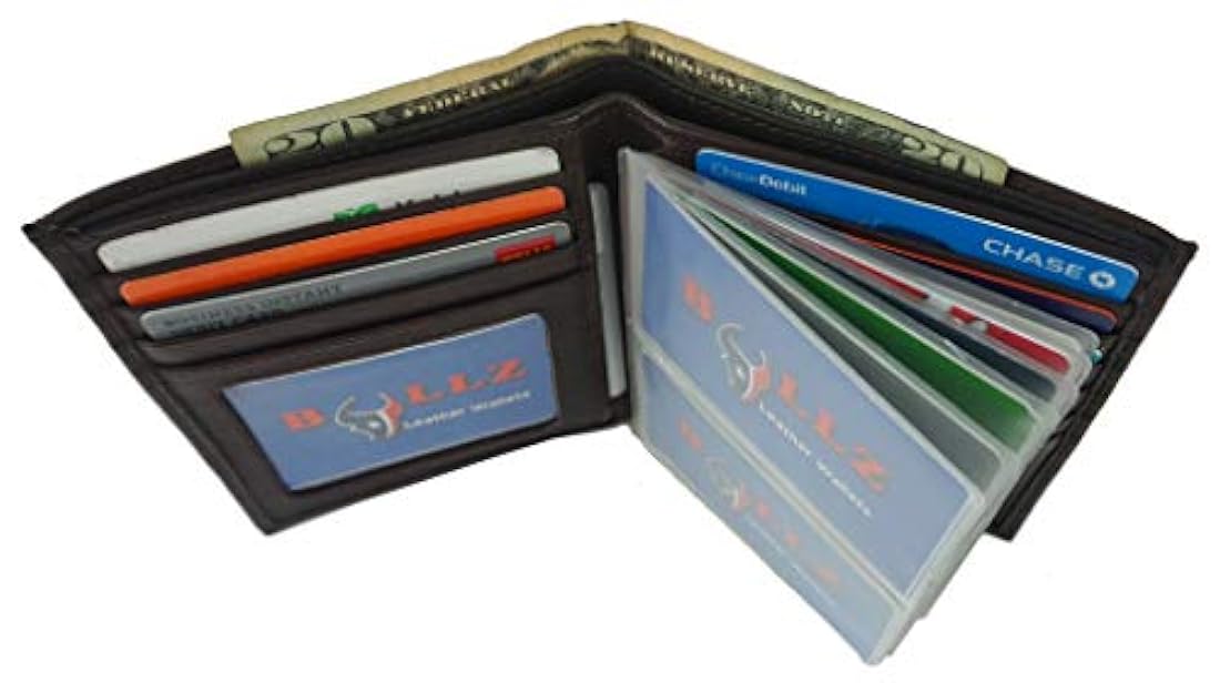 Billetera de piel para hombre Bullz