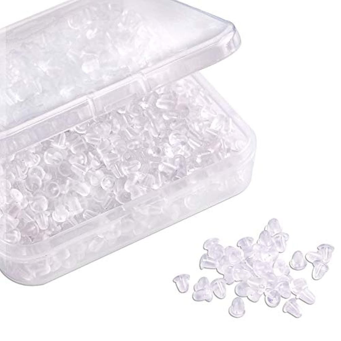 Juego de pendientes de silicona transparente