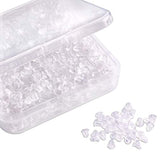 Juego de pendientes de silicona transparente