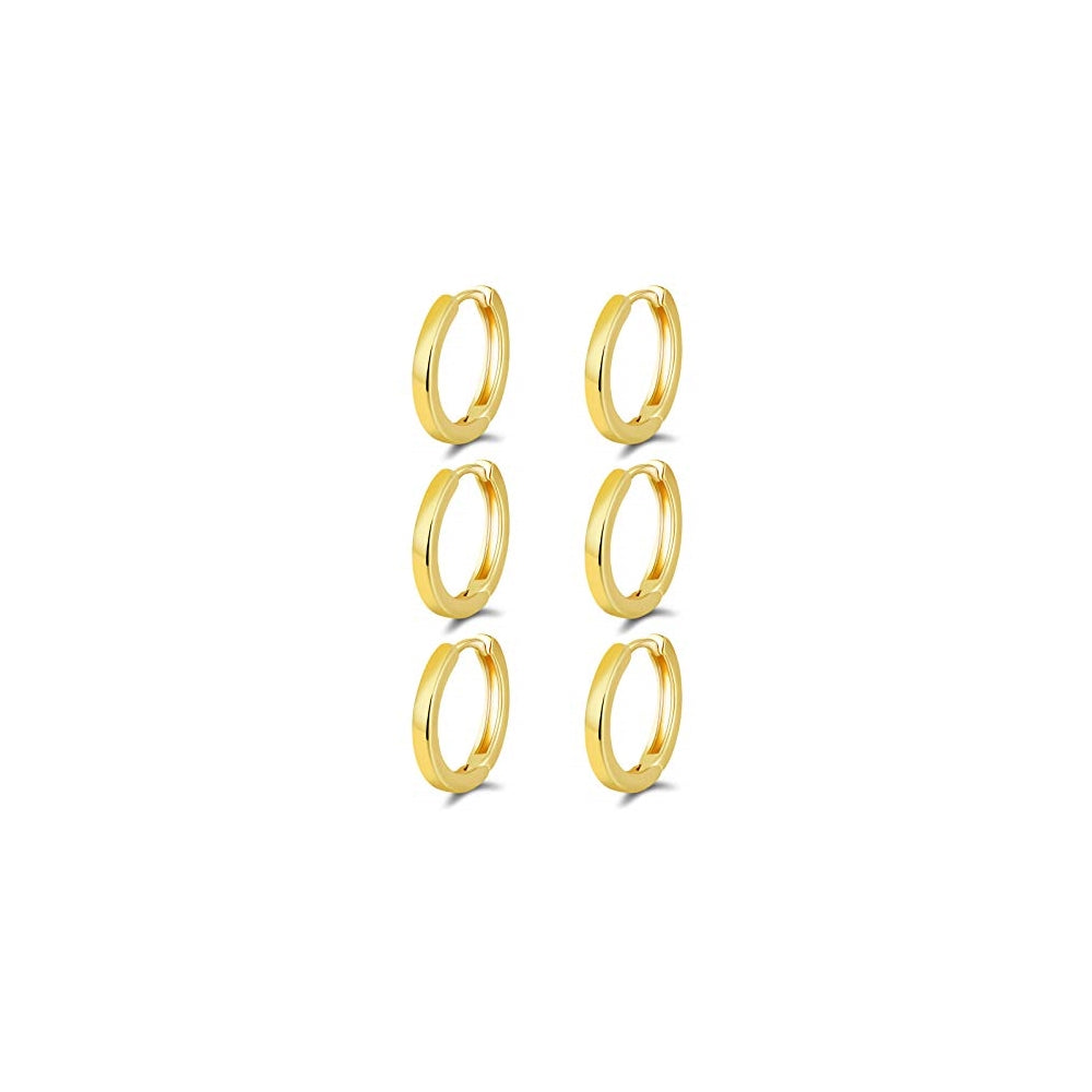 Aretes pequeñas para mujer de oro de 14 quilates