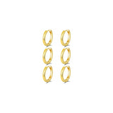 Aretes pequeñas para mujer de oro de 14 quilates