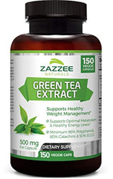 Extracto de té verde Zazzee, 150 cápsulas vegetales