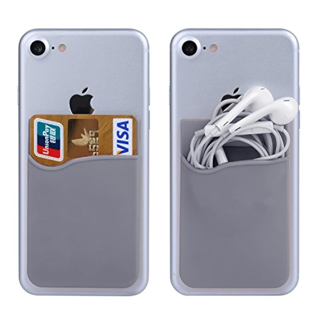 Pofesun - Funda de silicona para iPhone Negro, blanco, gris.