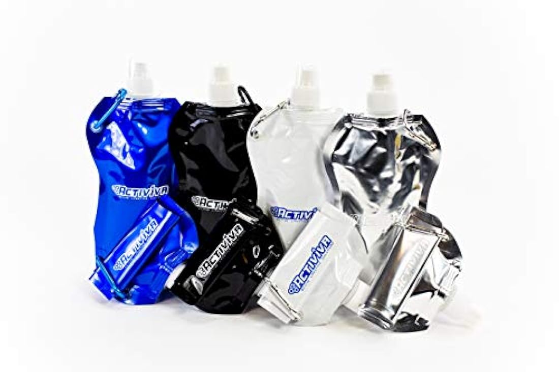 Botella de Agua Plegable Reutilizable con Mosquetón de Clip