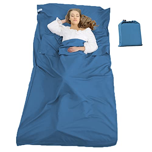 Forro para saco de dormir, sábanas de viaje portátiles, ligeras y compactas, sábanas de camping para adultos, forros cómodos para viajes, hotel, camping, picnic, albergues y mochileros