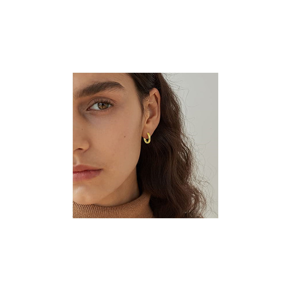 Aretes pequeños para mujer oro  hipoalergénicos
