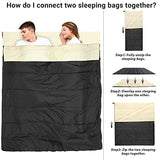 Ohuhu - Saco de dormir compacto, para 3 estaciones, para clima cálido, ligero, portátil, saco de dormir para adultos y niños, con bolsa de transporte para camping, senderismo, mochila y al aire libre 59 ℉-77 ℉