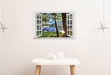 Adhesivo decorativo para pared, diseño de lago pacífico