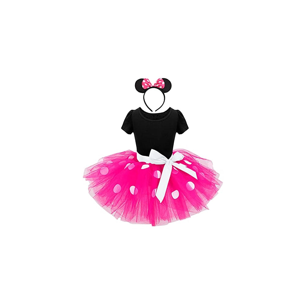 Dsifraz de tul para bebé o niña con diseño de lunares 6-12