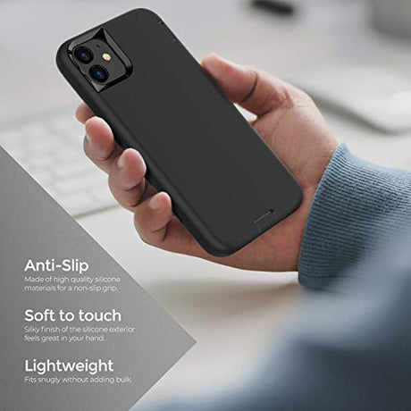 ORIbox - Funda compatible con iPhone 11, acabado suave al tacto de silicona líquida exterior
