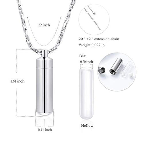 Collar de cremación para cenizas con colgante de urna