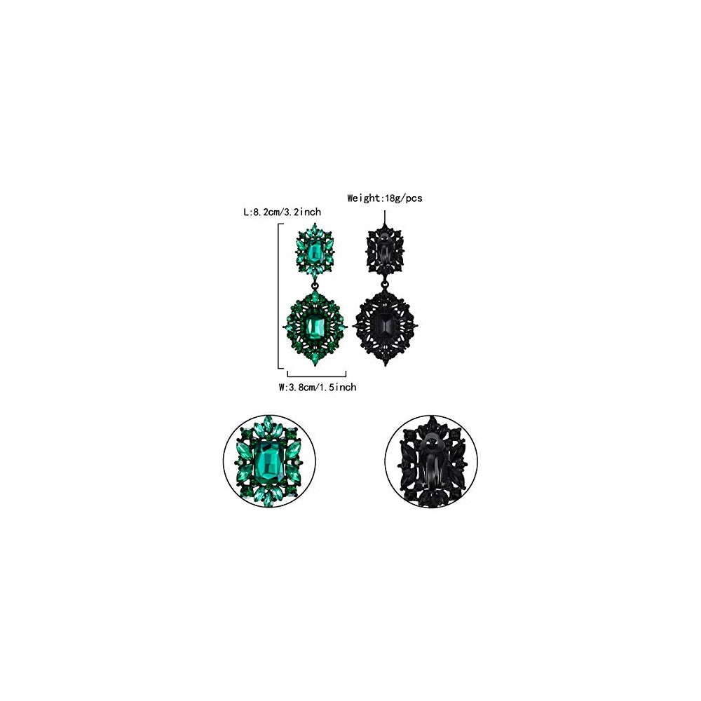 Aretes de araña colgantes con clip para mujer