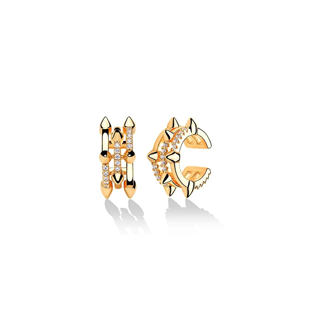 Aretes para mujer color dorado sin perforación