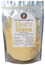 Seta orgánica de melena de león de 4 oz extraída de cuerpos